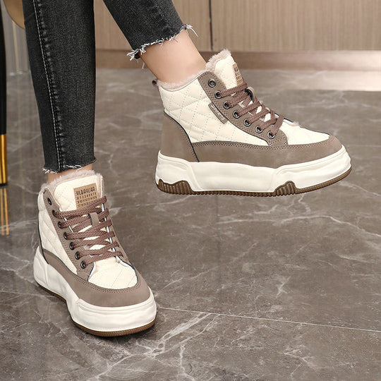 Damen Modische Winter Sneaker mit kuscheligem Innenfutter und robustem Profil R&B