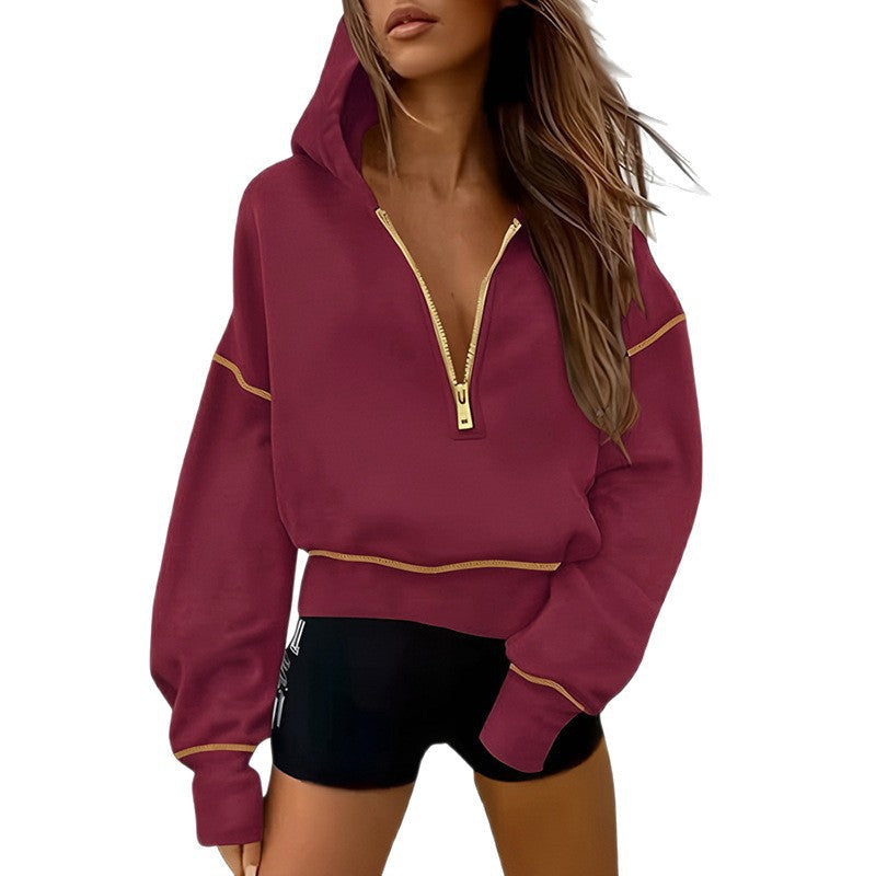 Damen Sportliche Kapuzenpullover R&B