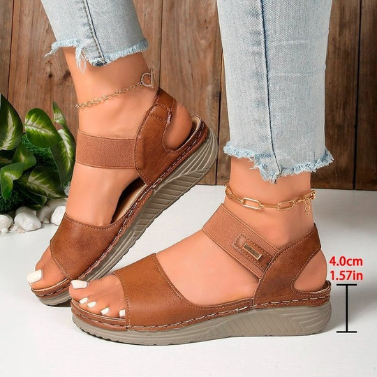 Damen bequeme Sandalen mit atmungsaktivem Obermaterial und rutschfester Sohle R&B
