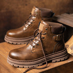 Damen Robuste Schnürboots aus strapazierfähigem Kunstleder