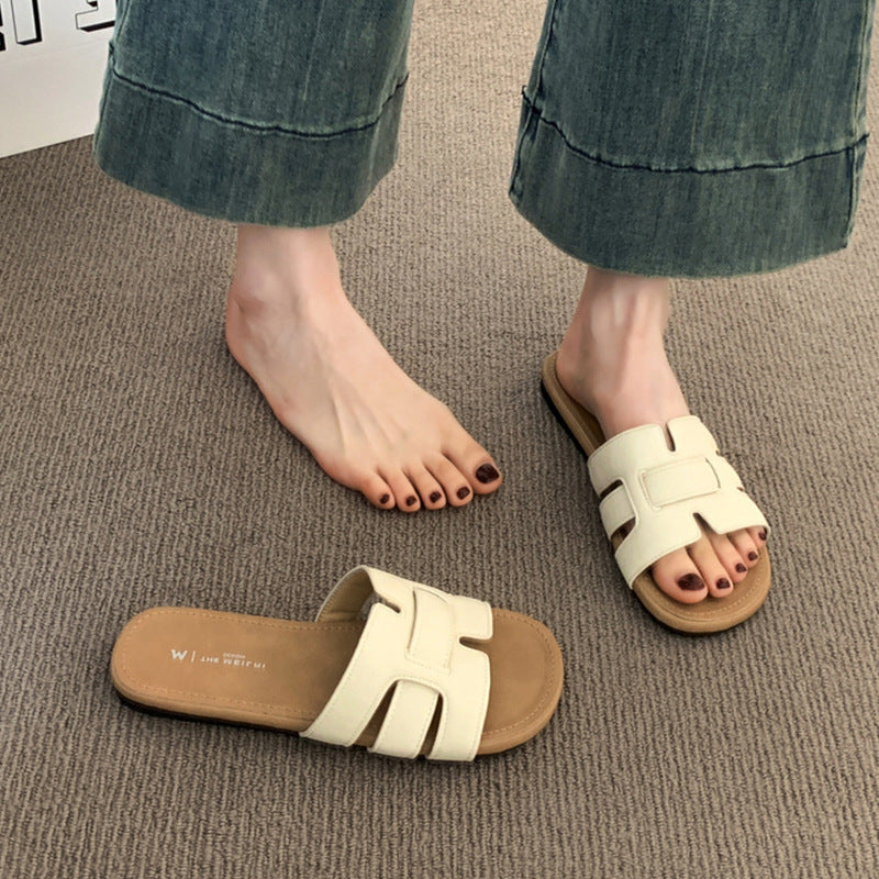 Damen Trendige Slide-Sandalen mit modischem Riemendetail EB