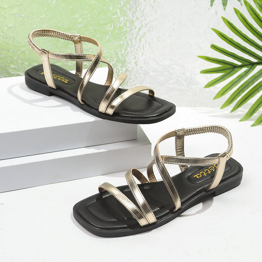 Damen Elegante Riemchen-Sandalen mit funkelnden Details R&B