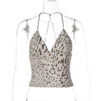 Damen Animal Print Top R&B