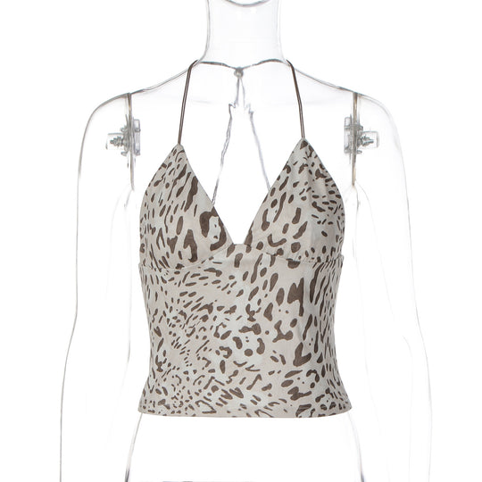 Damen Animal Print Top R&B