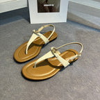 Damen Zehentrenner-Sandalen mit eleganten Riemen und komfortablem Fußbett R&B