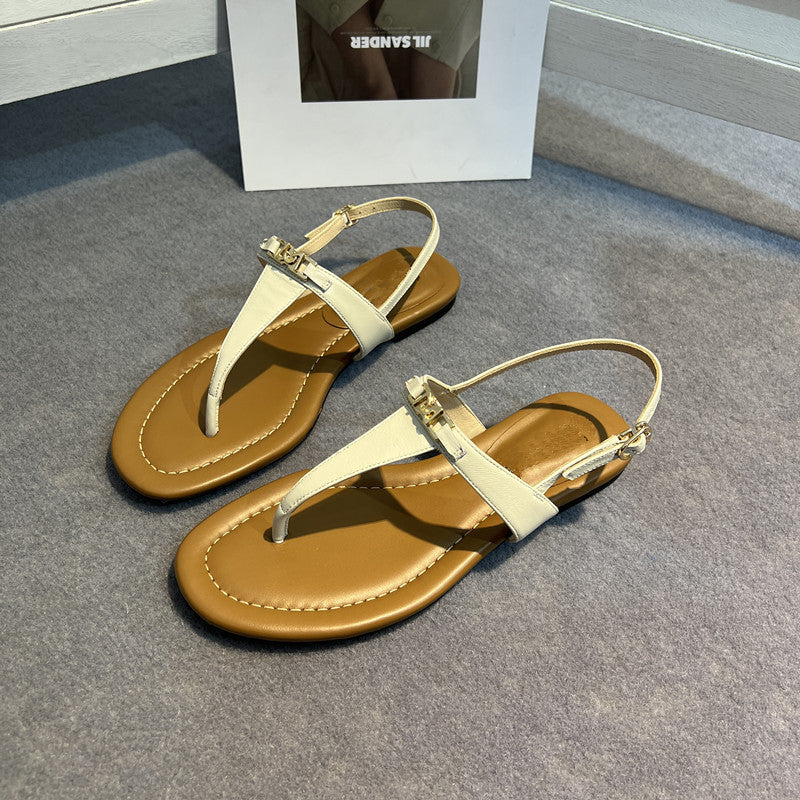 Damen Zehentrenner-Sandalen mit eleganten Riemen und komfortablem Fußbett R&B