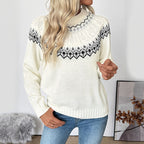 Damen Strickpullover mit traditionellem Norweger-Muster R&B