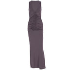 Damen figurbetontes Maxikleid mit raffiniertem Rüschendetail R&B