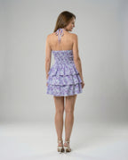 Damen Sommerkleid trägerlos mit Volantrock