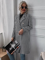 Damen Karierter Longblazer mit elegantem Schnitt R&B