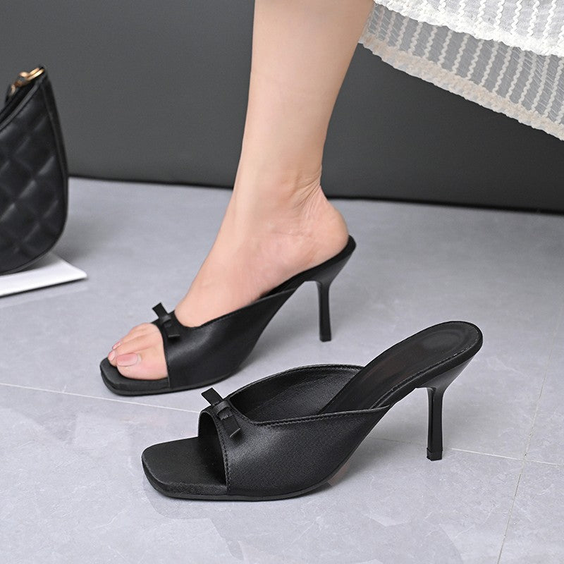 Damen Offene High-Heel Sandalen mit elegantem Schleifendetail R&B