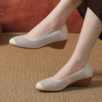 Damen Elegante und atmungsaktive Ballerinas mit Durchbrochenem Design