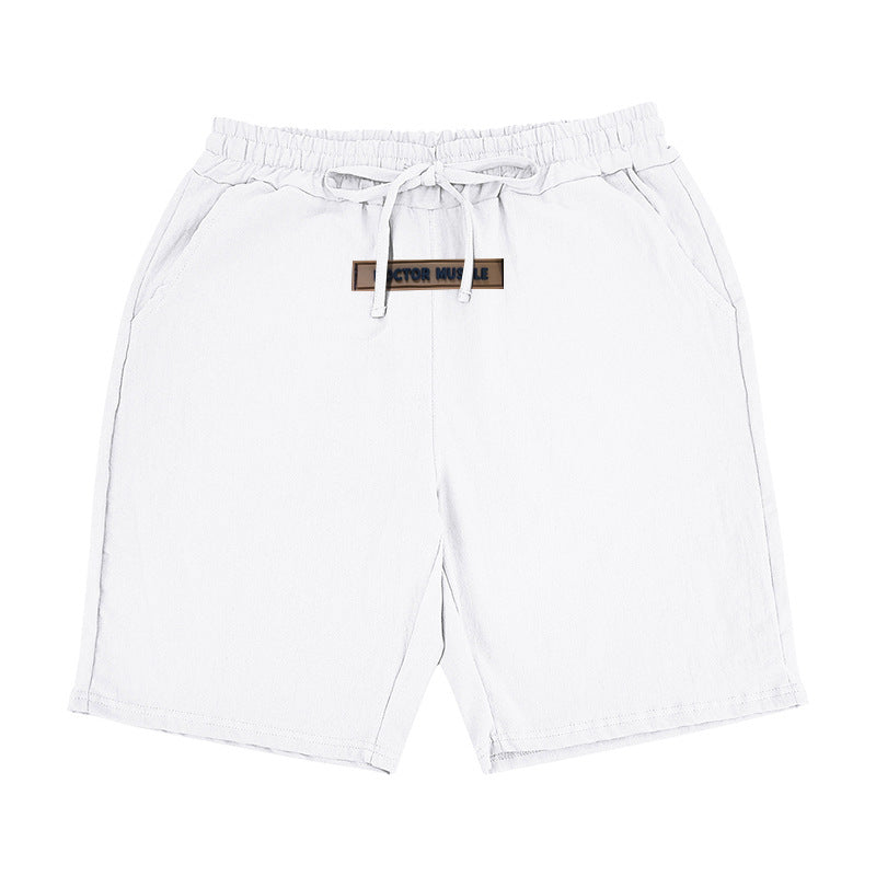 Herren lässige Strandshorts mit elastischem Bund und verstellbarem Kordelzug R&B