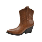 Damen modische Ankle Boots im eleganten Look mit spitzem Zehenbereich R&B