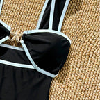 Damen Eleganter Einteiler Badeanzug mit kunstvollen Cut-Out-Details R&B