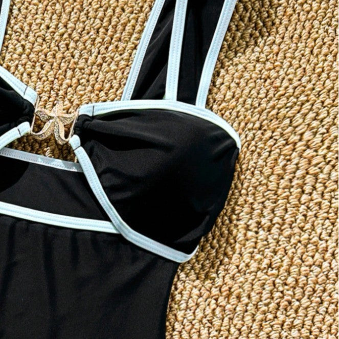 Damen Eleganter Einteiler Badeanzug mit kunstvollen Cut-Out-Details R&B