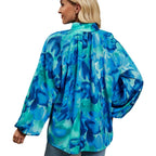 Damen Bluse mit buntem Floral-Print und Schluppenkragen R&B