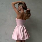 Damen Modisches Minikleid mit schmalem Oberteil und Tüllrock R&B