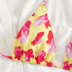 Damen Triangel-Bikini-Set mit floralem Design R&B