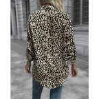 Damen luftiges Blusenshirt mit Animal-Print und bequemen Schnitt