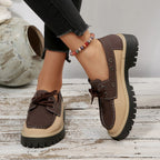 Damen Schnürschuhe mit kombiniertem Obermaterial R&B