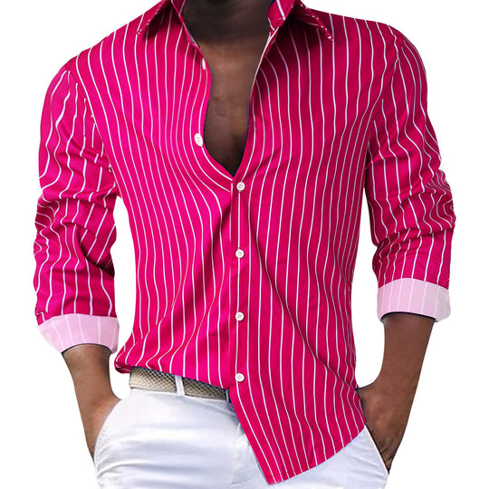 Herren Slim-Fit Hemd mit modernem Streifenmuster R&B