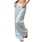 Damen Weitgeschnittene Jeans mit hohem Bund und elastischem Komfort R&B