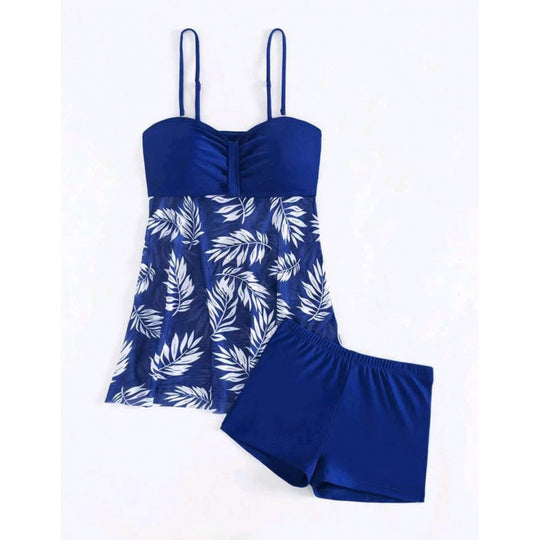 Damen Tankini-Set mit floralem Design und sportlichen Shorts R&B