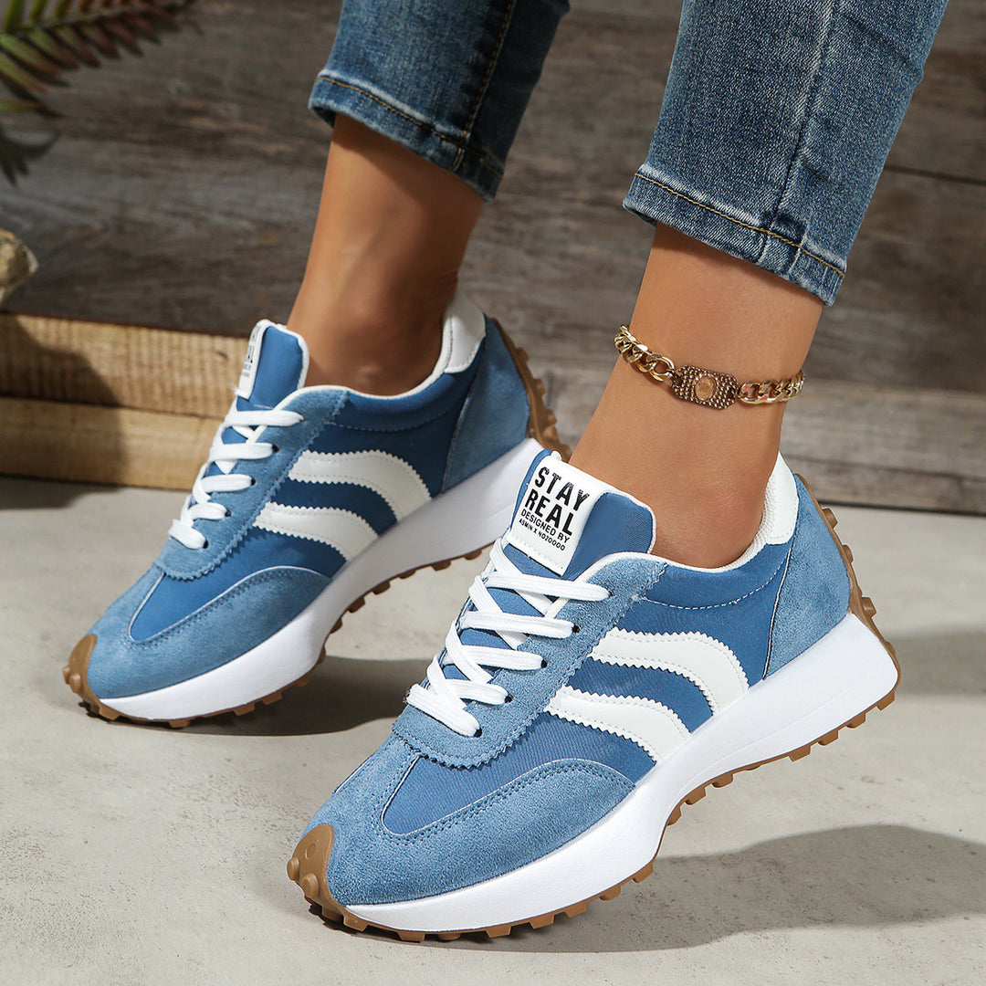 Damen sportliche Sneaker im Retro-Design mit atmungsaktiven Materialien R&B
