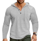 Herren lässiges Kapuzenshirt mit strukturierter Oberfläche R&B