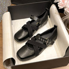 Damen Komfortable Ballerinas mit verstellbarem Riemendesign