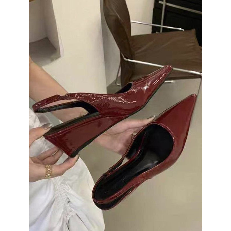Damen Slingback High Heel Schuhe mit spitzem Design R&B