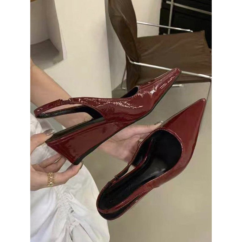 Damen Slingback High Heel Schuhe mit spitzem Design R&B