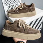 Damen modische Sneakers mit dicker Profilsohle und robustem Obermaterial