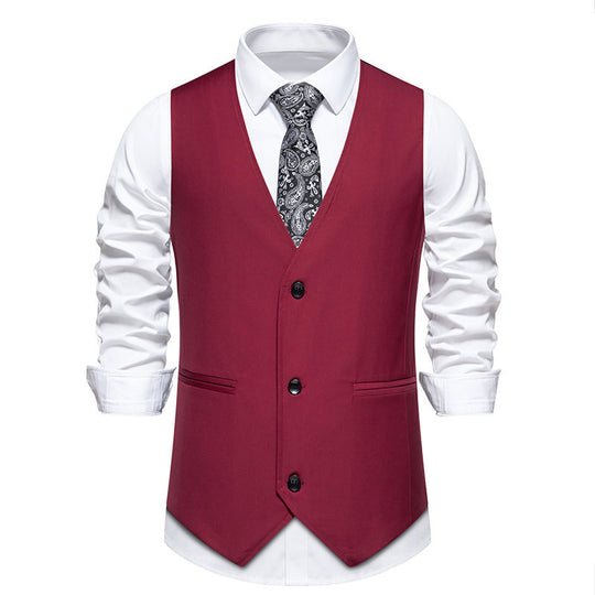 Herren elegante Anzugweste mit stilvollem Schnitt und hochwertigen Details R&B