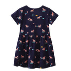 Mädchen Kurzarm Kleid mit verspieltem Einhorn-Motiv R&B