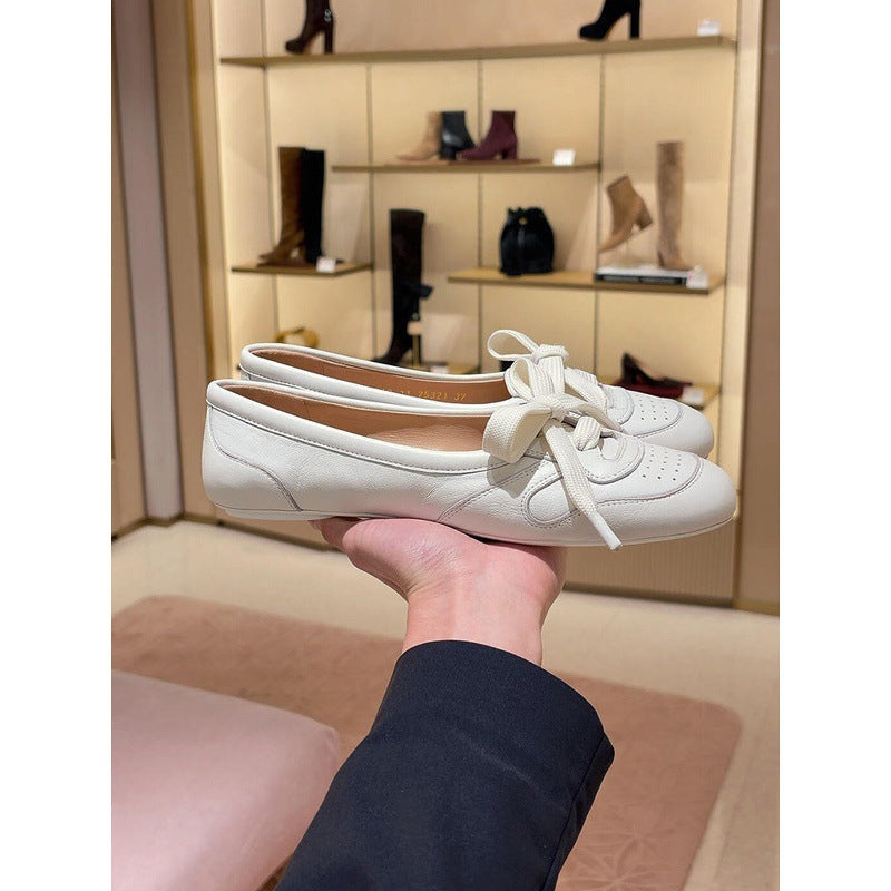 Damen Komfortable Ballerinas mit dekorativer Schleifenapplikation