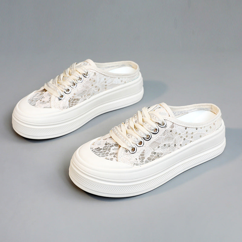 Damen Modische Slip-On Sneaker mit Glitzerakzenten R&B