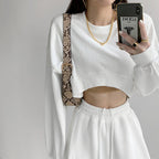 Damen Cropped Sweatshirt