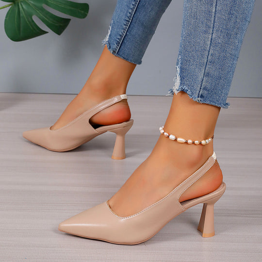 Damen Slingback-Pumps mit elegantem spitzen Design und komfortablem Blockabsatz R&B