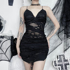Damen figurbetontes Minikleid mit raffiniertem Cut-Out-Design R&B