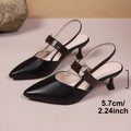 Damen Slingback-Pumps mit elegantem spitzem Design und modischem Riemen R&B
