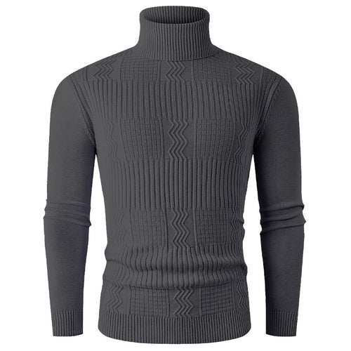 Herren eleganter Rollkragenpullover mit strukturiertem Design R&B
