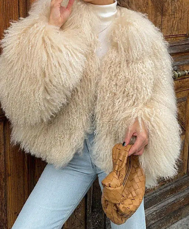 Damen Flauschige Kuscheljacke R&B