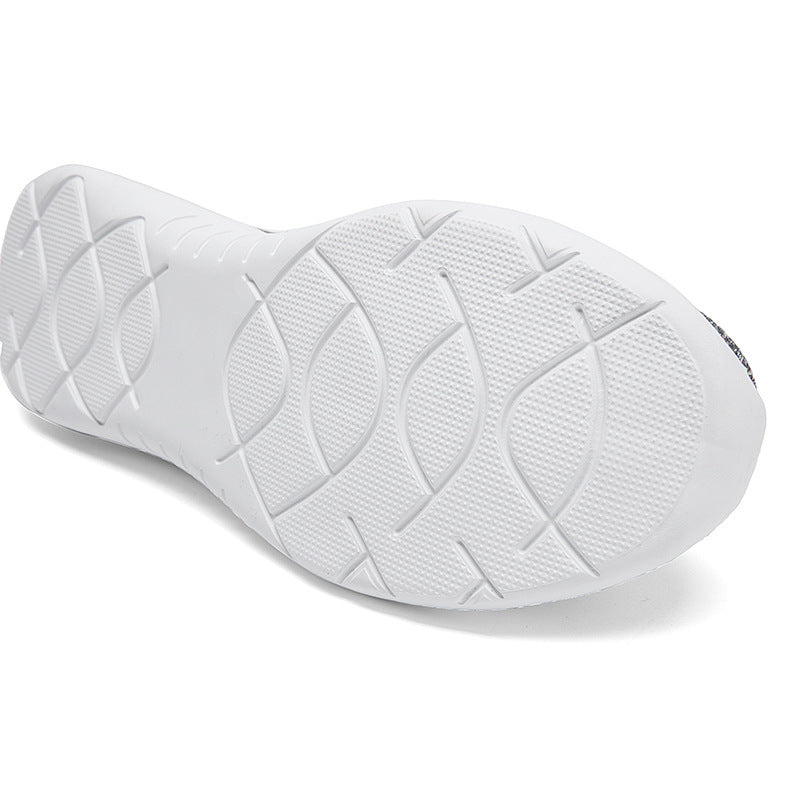 Damen Slip-On Sneakers mit elastischen Einsätzen und atmungsaktiver Stricktechnologie