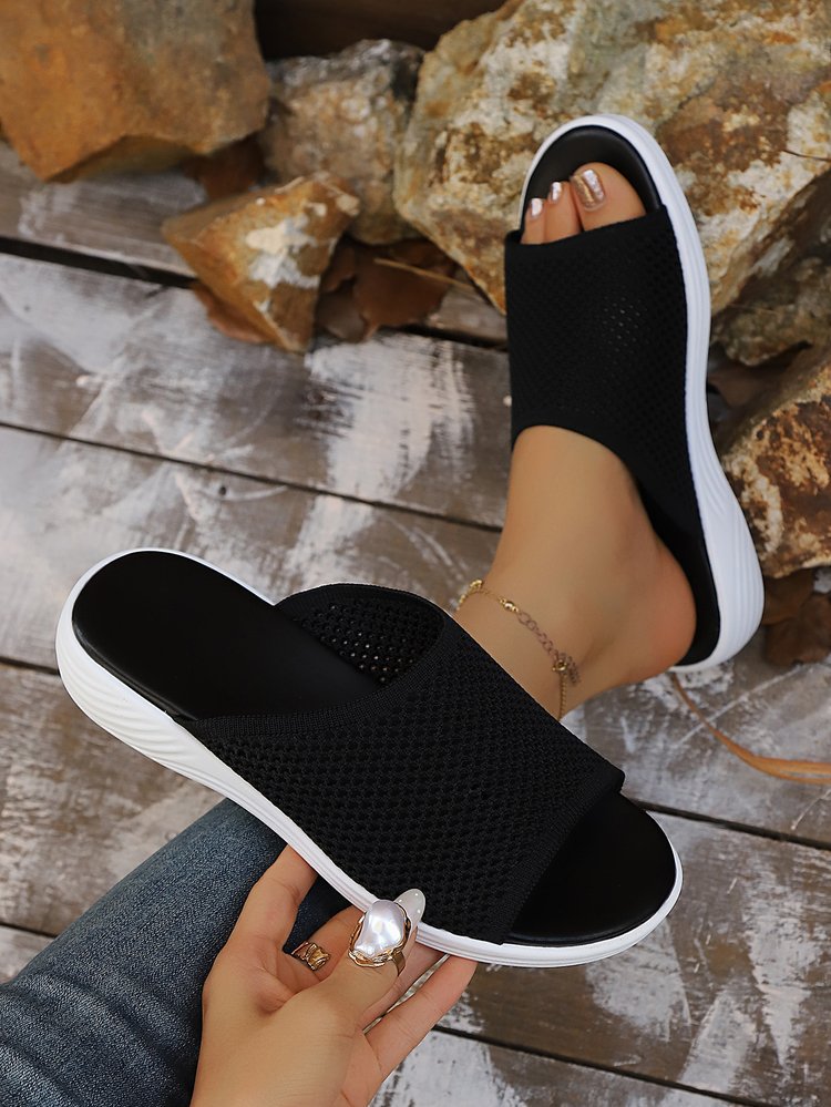 Damen Wellness-Sandalen mit atmungsaktivem Mesh-Obermaterial und rutschfester Sohle R&B