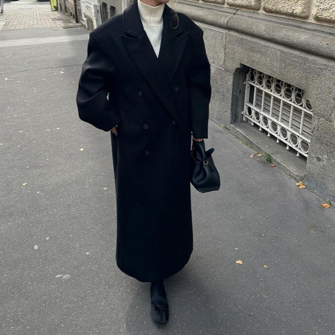 Damen Eleganter doppelt geknöpfter Trenchcoat mit taillierbarem Gürtel und schickem Schnitt R&B