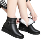 Damen Modische Stiefeletten mit seitlichem Reißverschluss und dekorativem Riemen