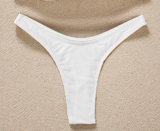 Damen Hochgeschnittene Bikini-Hose im minimalistischen Design mit komfortablem Bund R&B