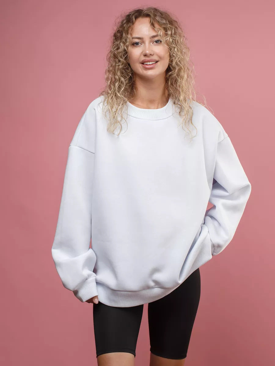 Damen Oversized Sweatshirt mit hohem Kragen und weichem Griff R&B
